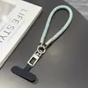 Cordón de Teléfono Colorido, Correa de Muñeca Creativa de Poliéster Hecha a Mano para DIY, Accesorio para Teléfono, Correa para Dedo Anticaída, Moderno