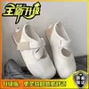 Zapatos de puff estilo nuevo Unmun de una sola pieza con velcro, Mary Jane planos finos de suela suave, zapatillas casuales de moda versátiles