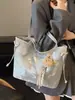 Bolso de hombro grande de estilo coreano, simple y elegante, de gran capacidad, para mujer, moderno y sofisticado, bolso tote fresco y versátil para llevar debajo del brazo