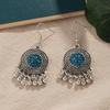 Pendientes bohemios con borlas y campana para mujer, estilo retro, color plata y diamantes, disponibles en AliExpress.