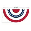 Bandera Colgante Decorativa en Forma de Abanico Bandera Americana 45X90Cm Poliéster Bandera de Jardín Día del Trabajo Día de la Independencia Día Nacional Decoración