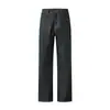 Pantalones Vaqueros de Pierna Ancha para Hombre Muqiu, Estilo Old Money, Color Original, Ligeramente Acampanados, Corte Relajado y Holgado, Largos hasta el Suelo