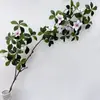 Nueva Rama de Gardenia Artificial Decoración de Boda Flor Falsa Arreglo Floral de Alta Gama con Flor Decorativa Accesorios para Fotos