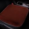 Cojín de felpa para coche nuevo de invierno, cálido, pequeño, cuadrado, para asiento individual sin respaldo, conjunto universal de tres piezas