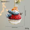 Colgante de muñeco de nieve de hierro vintage transfronterizo, decoración de árbol de Navidad envejecida pintada a mano, adorno colgante, decoración de arreglo de escena