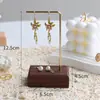 Suporte de Exibição de Anel de Nogueira e Faia Suporte de Exibição de Joias e Brincos Rack de Suspensão para Exibição de Joias Adereços para Fotografia de Joias Ornamentos