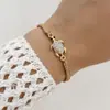 Pulseira de Tartaruga Cravejada com Diamantes Europeia e Americana Transfronteiriça Mais Vendida Joia de Corda de Mão Tecida à Mão Estilo Coreano Simples e Fashion para Mulheres