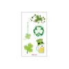 Fornecimento transfronteiriço impermeável suor chapéu verde Clover face Irish Festival adesivos St. Patrick adesivos de tatuagem