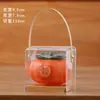 Caja de dulces para boda temática de caqui, nuevo diseño de alta gama, tarro de cerámica creativo de caqui, caja de regalo portátil, recuerdo de evento