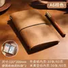 Caderno A6 Vintage Personalizado com Capa de Couro PU Macio, Elástico, Bolso de Viagem, Diário de Folhas Soltas, Logotipo Impressível