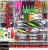 Conjunto de Iscas, Isca para Pesca com Isca Artificial, Isca Artificial, Spinner de Isca, Isca Macia, Isca Sapinho de Superfície, Conjunto Completo de Iscas