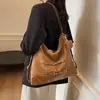Otoño/Invierno Nuevo Bolso de Pan de Gamuza y Terciopelo de Alta Calidad Retro de Hombro Único Personalidad Creativa Bolso de Hombro Cruzado para el Trabajo