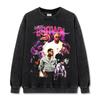 Transfronterizo Retro Hip-hop Breezy Chris Brown Estampada Camiseta de Manga Corta Pesado Manga Larga Cuello Redondo Sudadera con Capucha