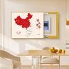 Mapa da China Caixa de Medidor Elétrico Pintura Decorativa Minimalista Moderno Restaurante Caixa de Medidor Elétrico Caixa de Distribuição Bloqueio Pintura para Pendurar Sem Furar
