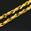Collar de pescado con molde inverso de oro real de 24 quilates, joyería de oro de fuego al por mayor año tras año durante mucho tiempo no se decolora