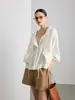 Camisa con Protección Solar Entrelazada para Mujer, Nuevo Estilo Primavera y Verano 2026, Corte Holgado, Lujo Ligero, Alta Calidad, Color Sólido, Chaqueta Delgada