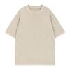 Camiseta de Algodão Lavada Oversized com Ombro Caído Solta 260g Marca Tendência Europeia e Americana Vintage Unissex Par Casal Manga Curta Estilosa