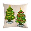 Funda de cojín de lino serie Papá Noel y árbol de Navidad transfronterizo AliExpress Amazon eabyI809