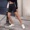 Moda Femenina Transfronteriza Estilo Europeo y Americano Pantalones Cortos de Yoga de Cintura Alta Levanta Glúteos Negros de Alta Elasticidad Ajustados Pantalones Cortos Deportivos para Ciclismo