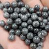 Cuentas redondas de jade Cuentas sueltas de jade especie pollo negro cuentas de 8 mm cuentas de jade flor negra accesorios para collar pulsera DIY