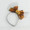 Nova Tiara de Halloween Abóbora Esqueleto Fantasma DIY Dia dos Fantasmas Festa Horror Doces ou Travessuras Tiara de Laço Abóbora
