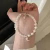 Pulseira Simples de Prata Esterlina com Pedra Olho de Gato da Lua para Mulheres, Estilosa e Moderna, Design de Nicho, Presente para Melhor Amiga, Joia para Mãos