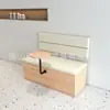 Restaurante Occidental de Moda, Restaurante Sencillo, Juego de Mesa y Sillas para Restaurante, Cafetería Estilo Coreano, Tienda de Té de Leche, Asientos de Cabina Montados en la Pared, Banco Largo