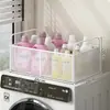 Estante de Almacenamiento de Líquido para Lavar Inodoro Balcón Estante de Almacenamiento de Piso para Detergente Cesta Encima de la Lavadora de Tambor