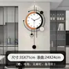 Nuevo reloj de pared decorativo moderno minimalista para el hogar, reloj de pared sin taladro para la sala de estar, reloj creativo de alta gama para ventas transfronterizas