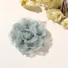 Estilo antiguo fresco y etéreo tipo hada, malla a cuadros, camelia, pinza de garra para DIY, accesorio para el cabello, collar, broche, adorno de flor para ropa