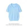 Camisa POLO Masculina de Verão Nova com Manga Curta, Gola Lapela, Tricô Vazado, Respirável, Versátil, Cor Sólida, Solta, Casual