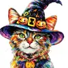 Bestseller transfronterizo Halloween calabaza de madera fantasma gato negro adornos para habitación y mesa decoraciones navideñas manualidades de madera