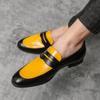 Zapatos de Cuero de Talla Grande para Hombre Amazon Zapatos Slip-on Británicos Casuales de Negocios para Hombre Zapatos de Moda Estilo Coreano Combinables