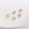 Chapado en Oro de 14K Electroplateado Zircón Colgante Planeta Inteligente Encanto en Forma de Diamante Pendientes Pulsera Joyería Colgante Hecho a Mano DIY