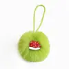 Enfeites de pompom DIY para árvore de Natal em verde fluorescente e vermelho, Decorações de Natal para festas de fim de ano e bailes, novo produto transfronteiriço