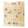 Mesa de Xadrez 50 em Madeira Maciça Esculpida, Simples e Conveniente para Uso Doméstico, Mesa Quadrada Pequena Dobrável, Mesa de Xadrez Acessível e Durável