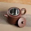 Bule de Argila Roxa Yixing com Filtro Embutido para Infusão de Chá, Bule Doméstico de Grande Capacidade, Conjunto de Chá de Cerâmica Artesanal, Bule Individual Tradicional
