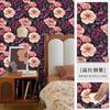 Papel Pintado Adhesivo de Flores Grandes Americanas Pared de Fondo Cálida para Dormitorio Renovación Pastoral Francesa Retro Pegatina Decorativa de Pared Papel Pintado para Invitados