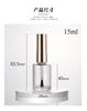 Power Merchants en stock Botella de esmalte de uñas 10ml15ml Botella con aplicador de aceite esencial para el cuidado de la piel Botella de vidrio Redonda de vidrio