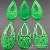 Jade Malayo hueco gota de agua larga colgante de dinero al por mayor diy accesorios de joyería de jade colgante de aretes Marca de Jade al por mayor