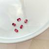 Joyería de uñas de diamante de forma especial de fondo puntiagudo rojo rosa de alta calidad amor gordo cuadrado ángulo recto largo Super Flash accesorios para uñas diamante al por mayor