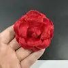Accesorios de Tela de Mezclilla de Alta Gama de 6 cm, Flor de Camelia, Flor Pequeña Fragante, Flor con Forma, Flor para Zapato, Ramillete, Pinza para el Cabello, Más Broche de Alta Gama
