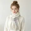 Colección de Bufandas de Mohair de Color Sólido de Otoño e Invierno, Bufandas Atmosféricas Estilo Coreano, Bufandas Chal Ampliadas y Engrosadas al por Mayor