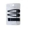 Pinza Negra Minimalista para Cabello Bb, Pinza para Flequillo, Pasador, Moda Estilo Coreano, Accesorio para el Cabello de Commuter para Mujeres