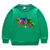 Primavera e outono de 2023 estilo coreano de desenho animado nova roupa infantil pequena e média suéter de gola redonda infantil manga longa algodão top para bebês masculino e feminino