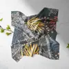 Bufanda de seda con estampado personalizado, logotipo de la empresa, bufanda cuadrada de algodón con estampado personalizado, bufanda larga, bufanda de cinta, chal