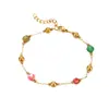 Pulsera Versátil de Acero Inoxidable con Perlas Hechas a Mano en Forma de Corazón, Moda Coreana Trendy, Colorida para Niñas y Mejores Amigas, Venta al por Mayor