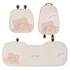 Almofada Azul para Cadeirinha de Carro Urso e Coelho Desenho Animado Seda de Gelo Respirável Almofada Refrescante para Cadeirinha de Carro Universal para Todas as Estações Decoração de Interior de Carro Almofada de Assento