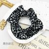 Tela de Color Sólido Floral de Lunares Anillo para el Pelo de Intestino Grueso Estilo Coreano Estilo ins Cuerda para el Pelo Simple a Cuadros de Letra Espiga Banda de Goma