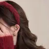 Diadema de terciopelo rojo para Año Nuevo 2026 para mujer, Diadema alta para lavarse la cara, Accesorio festivo para el cabello de Año Nuevo